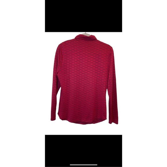 Habitat - Clothes To Live In Womens Small Red Black Stretch Top V - Picture 2 of 4